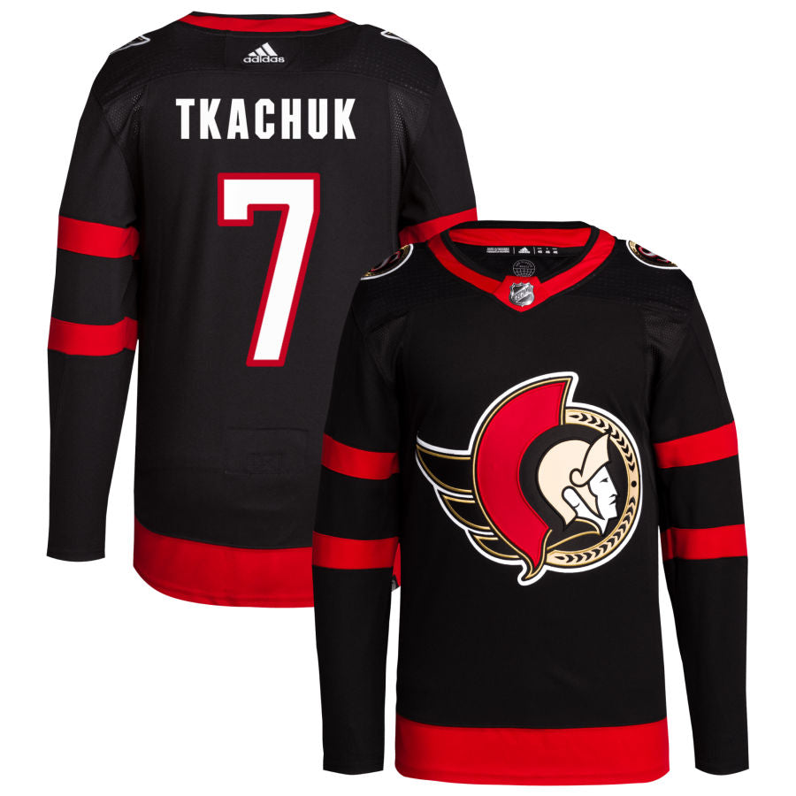 Brady Tkachuk Ottawa Senators adidas Home Primegreen Authentic Pro Jersey - Black