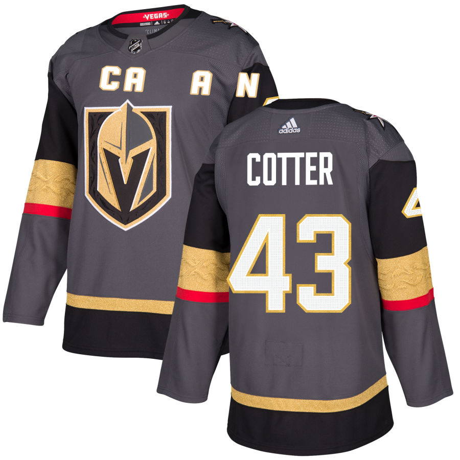 Paul Cotter Vegas Golden Knights adidas Alternate Authentic Jersey - Gray