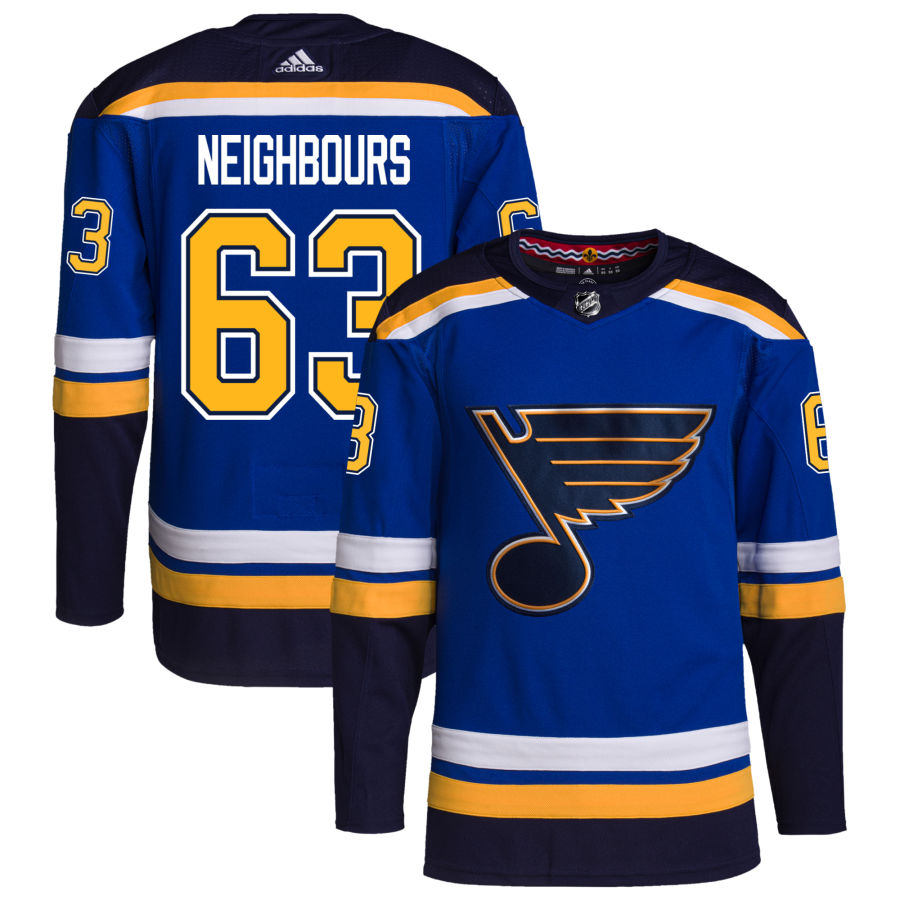 Jake Neighbours St. Louis Blues adidas Home Authentic Pro Jersey - Royal