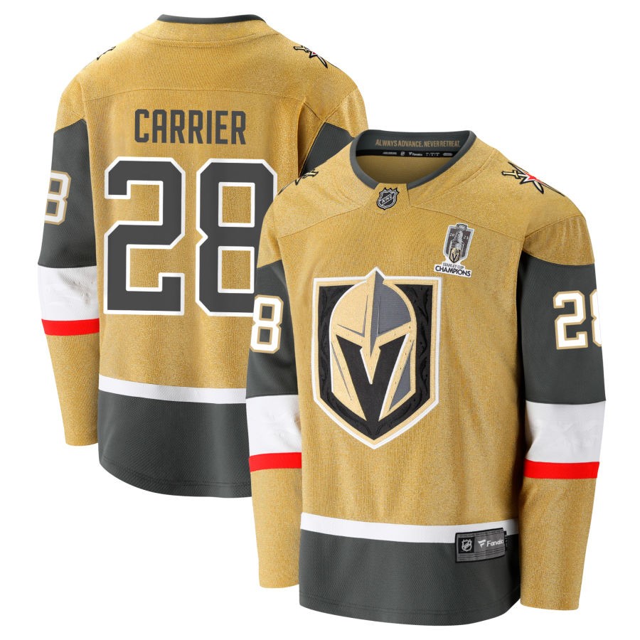 William Carrier  Vegas Golden Knights Fanatics Branded 2023 Stanley Cup Champions Home Breakaway Jersey - Gold