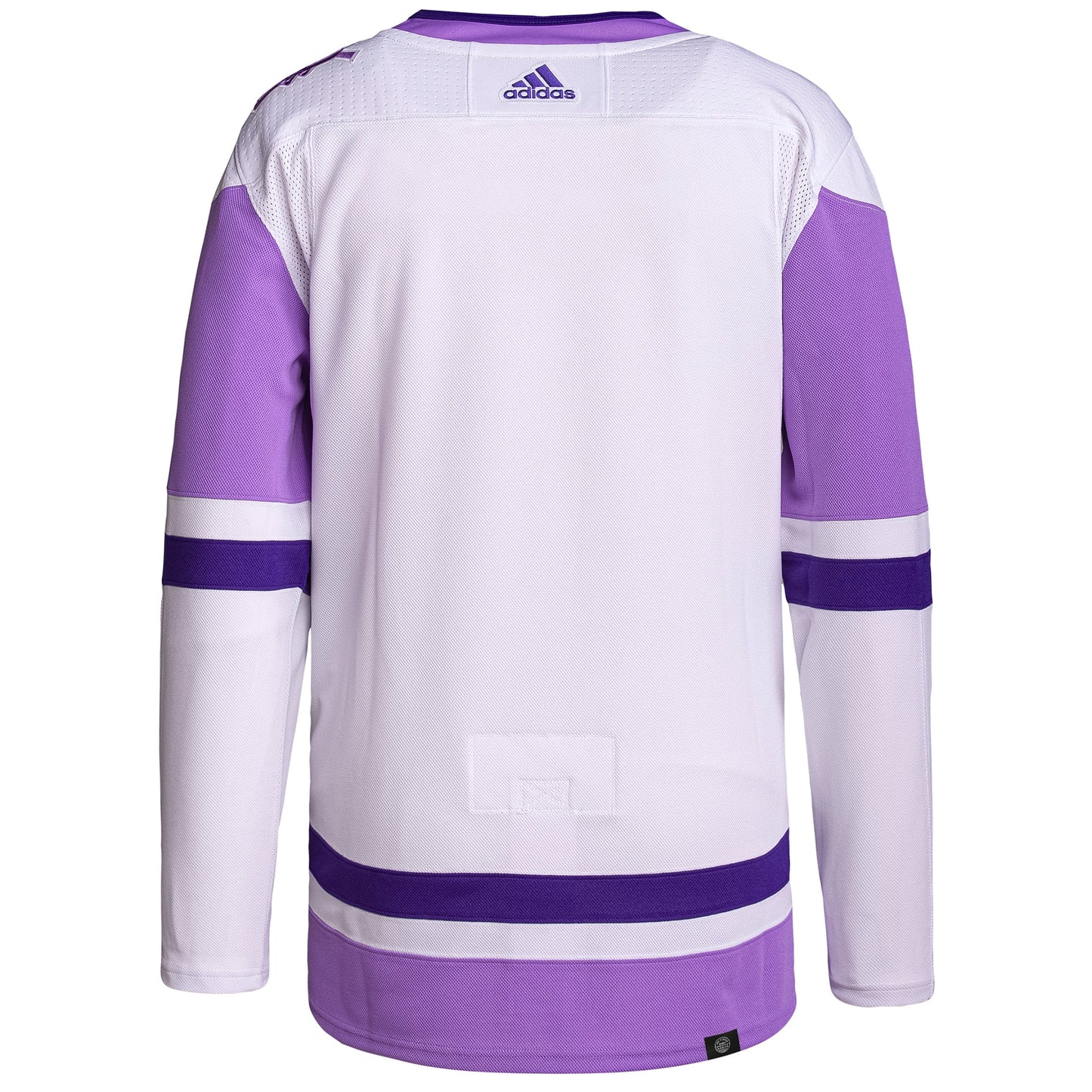 Philadelphia Flyers adidas Hockey Fights Cancer Primegreen Authentic Blank Practice Jersey - White/Purple
